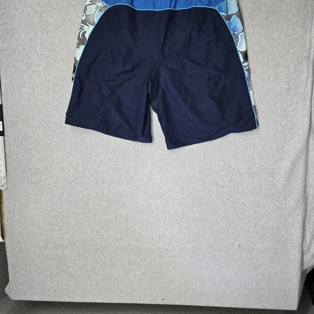 Nike Men Shorts XXL Navy Blue Swimwear Floral Trunks Logo